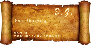 Dorn Gergely névjegykártya