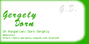 gergely dorn business card